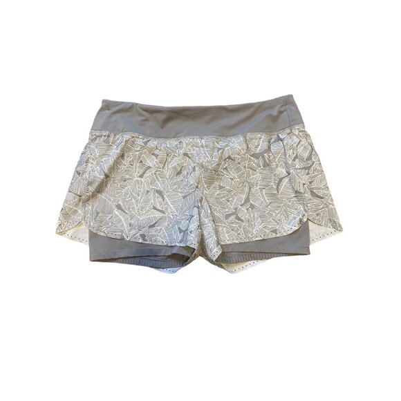 Athleta Laser Run 2-in-1 Short Palm Print Size L - Picture 1 of 7